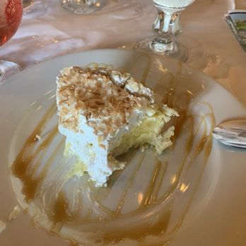 River House Seafood - White chocolate cream pie. Sinfully delicious - Seafood Near Me - Savannah, Georgia