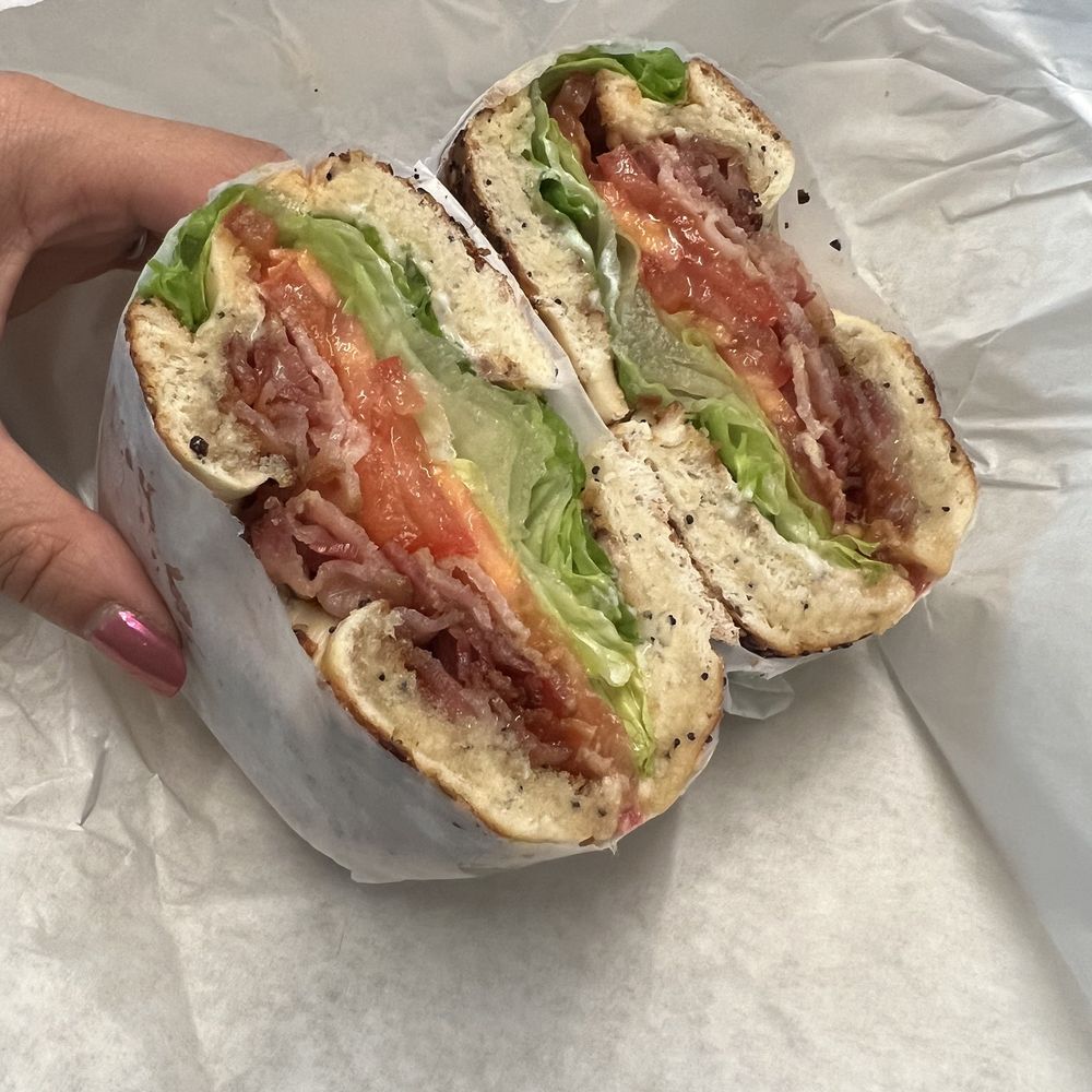 BLT on an everything bc bagel BLT on an everything bc bagel