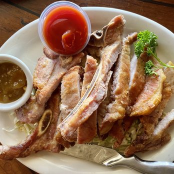 Chart House Waikiki - Salt 'n' Pepper Pork Chops - Steakhouses Near Me - Honolulu, Hawaii