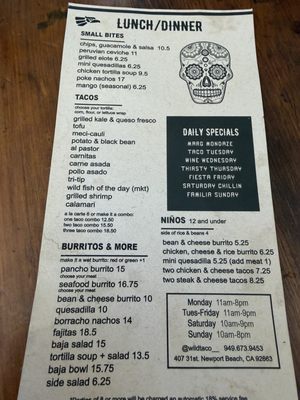 Menu photo 2 Wild Taco Newport Beach, CA Menu photo 2 Wild Taco Newport Beach, CA