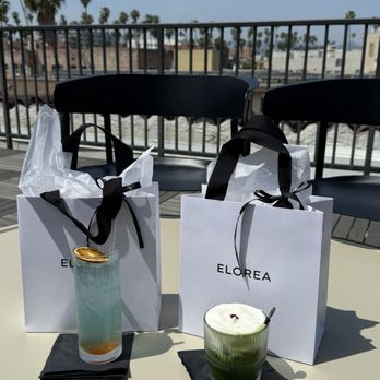 ELOREA - Drinks on the patio with our purchases - Perfume Near Me - Los Angeles, California