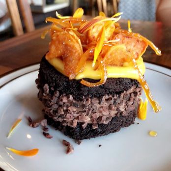Odd Duck - Chocolate cake with sweet potato puree - American Near Me - Austin, Texas Odd Duck - Chocolate cake with sweet potato puree - American Near Me - Austin, Texas