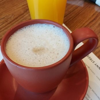Sunny Street Cafe - A caramel latte and fresh squeezed orange juice. - Breakfast & Brunch Near Me - Willow Park, Texas Sunny Street Cafe - A caramel latte and fresh squeezed orange juice. - Breakfast & Brunch Near Me - Willow Park, Texas