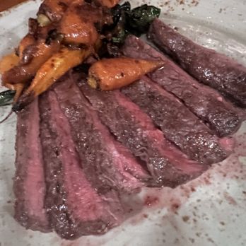 Uno Tre Otto - Steak with side of carrots - Italian Near Me - Claremont, California Uno Tre Otto - Steak with side of carrots - Italian Near Me - Claremont, California