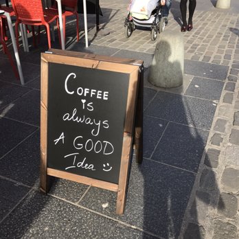 Made In Italy - cute sign outside "coffee is always a good idea" - Italian Near Me - Edinburgh, EDH Made In Italy - cute sign outside "coffee is always a good idea" - Italian Near Me - Edinburgh, EDH