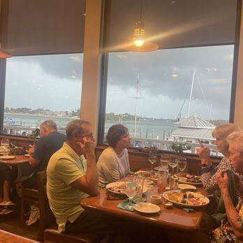 Crow's Nest Restaurant & Marina - Thunder storm rolled in to entertain - Seafood Near Me - Venice, Florida