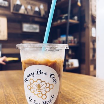 Honey Bee Cafe - a cup of iced coffee - Coffee & Tea Near Me - Gainesville, Florida