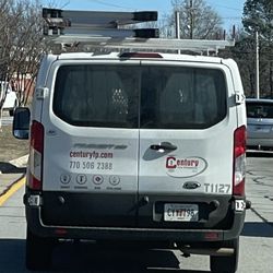 Century Fire Protection - Van T1127 nearly aggressively side swiped me for merging in from of him. I wouldn't want this person as a representative for my company.
