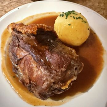 Hofbräuhaus - Pork knuckle with potato dumpling - German Near Me - Munich, BY Hofbräuhaus - Pork knuckle with potato dumpling - German Near Me - Munich, BY