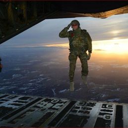 Sunset Helo Jump Salute
