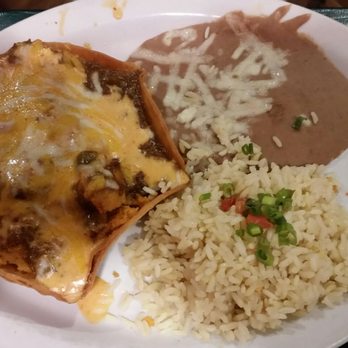 Chimi's Mexican Food - Tamale Pie w/ rice and beans - Mexican Near Me - Tulsa, Oklahoma