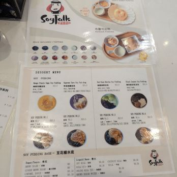 SoyTalk - Menu (Jan 2025) - Desserts Near Me - Richmond, British Columbia