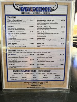 Menu photo 1 The Maverick Carrollton, TX Menu photo 1 The Maverick Carrollton, TX