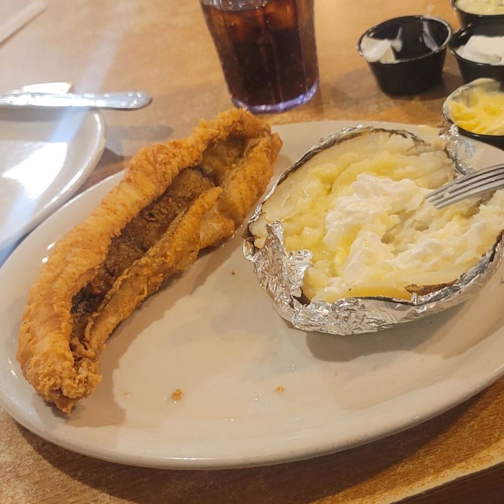 Pine Cone Restaurant - 1/1/2025 Fried walleye dinner. Baked potato Very Good - New American Near Me - Johnson Creek, Wisconsin Pine Cone Restaurant - 1/1/2025 Fried walleye dinner. Baked potato Very Good - New American Near Me - Johnson Creek, Wisconsin