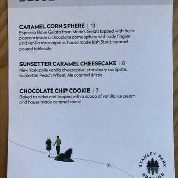 Stanley Park Brewing - Dessert Menu - Brewpubs Near Me - Vancouver, British Columbia Stanley Park Brewing - Dessert Menu - Brewpubs Near Me - Vancouver, British Columbia