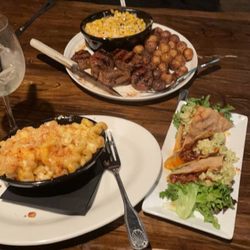 Odd Fellows Brewing - Pork belly tacos, Mac and cheese, grilled steak tips