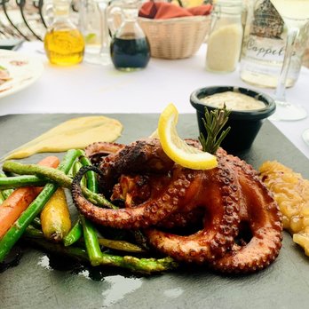 La Cappella - Grilled octopus with mushroom risotto - Italian Near Me - Puerto Vallarta, JAL