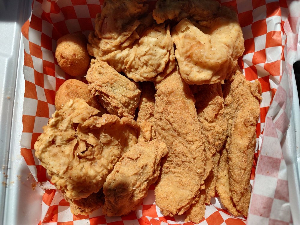 Food from Kajun Seafood &  Wings