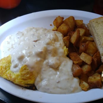 Monkey Business Cafe - Country Gravy Omelette i had - Sandwiches Near Me - Fullerton, California Monkey Business Cafe - Country Gravy Omelette i had - Sandwiches Near Me - Fullerton, California