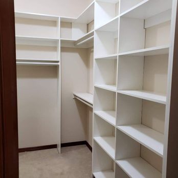 B and R - a walk in closet with white shelves - General Contractors Near Me B and R - a walk in closet with white shelves - General Contractors Near Me