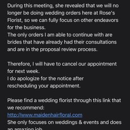 Email from roses florist Email from roses florist