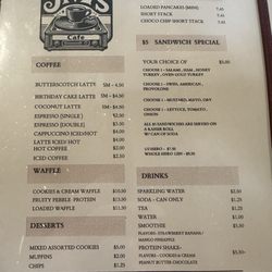 Jive’s Cafe - Menu