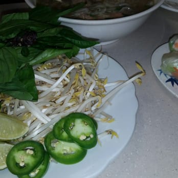 Thai Asian Pho - Special pho, shrimp spring rolls, and a plate full of fresh veggies/herbs. - Vietnamese Near Me - Lakeville, Minnesota Thai Asian Pho - Special pho, shrimp spring rolls, and a plate full of fresh veggies/herbs. - Vietnamese Near Me - Lakeville, Minnesota