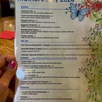 Ventura's Offshore Cafe - Mom's Day 2024, I wanted the real deal menu! - New American Near Me - Northfield, New Jersey