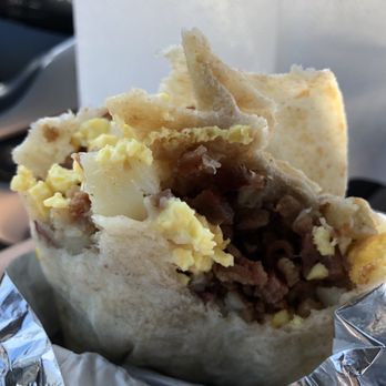 Salad and Go - My hot healthy breakfast burrito. My beau prefers sausage, but I'm all about bacon ! - Salad Near Me - Phoenix, Arizona Salad and Go - My hot healthy breakfast burrito. My beau prefers sausage, but I'm all about bacon ! - Salad Near Me - Phoenix, Arizona