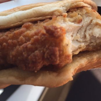 Chick-fil-A - super dry chicken burger with one little sliced pickle wtf - Fast Food Near Me - Walnut Creek, California