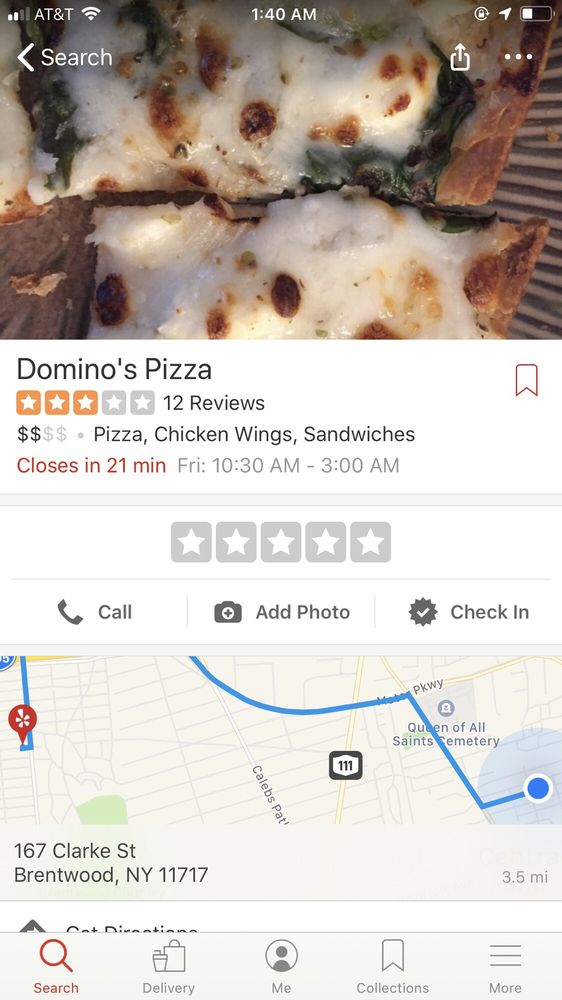 DOMINO’S PIZZA Updated September 2024 29 Reviews 167 Clarke St