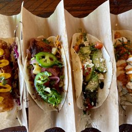 Left you right: Fish 'n Chips, Korean Fried Rice, Mediterranean Mushroom and Spicy Tikka Chicken Left you right: Fish 'n Chips, Korean Fried Rice, Mediterranean Mushroom and Spicy Tikka Chicken