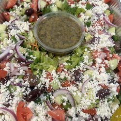 Lily's Mediterranean Fresh Grill - Family style platter ... Greek salad