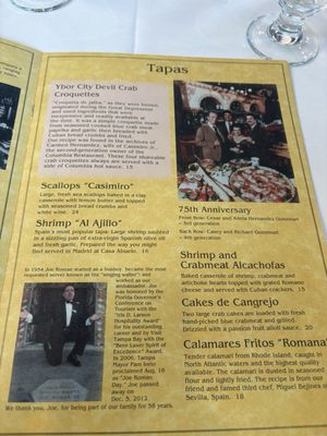 Menu photo 4 Columbia Restaurant Clearwater Beach, FL