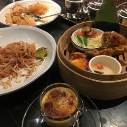 Set lunch (pad thai + small bite sampler + egg coffee) + pomelo salad = TASTEEE Set lunch (pad thai + small bite sampler + egg coffee) + pomelo salad = TASTEEE