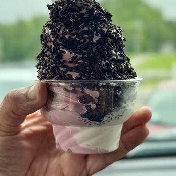 Guptill's Ice Cream - Black raspberry vanilla twist with chocolate sprinkles. - Ice Cream & Frozen Yogurt Near Me - Cohoes, New York Guptill's Ice Cream - Black raspberry vanilla twist with chocolate sprinkles. - Ice Cream & Frozen Yogurt Near Me - Cohoes, New York