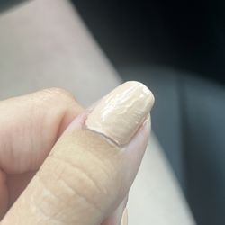 Nail Trix - My thumbnail is wavy/ liquidy and terrible. Just done 5mins ago.