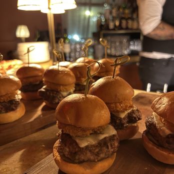 The Ned NoMad - a table of mini burgers - Hotels Near Me - New York, New York The Ned NoMad - a table of mini burgers - Hotels Near Me - New York, New York