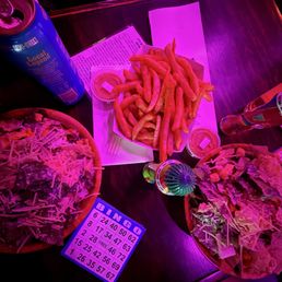 Caesar salad and fries Caesar salad and fries