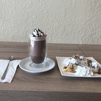 Kingdom Bakery - Hot chocolate and sweet crepe.Yum!! - Bakeries Near Me - Katy, Texas