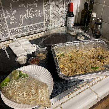 Thai Gem - Pad Thai (after we demolished half of it) - Thai Near Me - Clovis, California