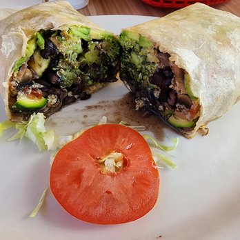Zorro's Cafe & Cantina - Veggie burrito inside - American Near Me - Shell Beach, California Zorro's Cafe & Cantina - Veggie burrito inside - American Near Me - Shell Beach, California