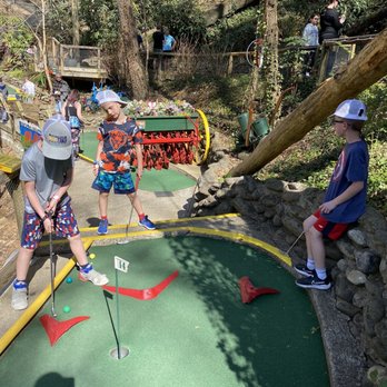 Hillbilly Golf - One of the holes. - Mini Golf Near Me - Gatlinburg, Tennessee Hillbilly Golf - One of the holes. - Mini Golf Near Me - Gatlinburg, Tennessee