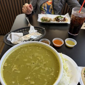 Tacos Tacos Y Antojitos - Delicious Pozole with the toppings. - Tacos Near Me - Riverside, California Tacos Tacos Y Antojitos - Delicious Pozole with the toppings. - Tacos Near Me - Riverside, California