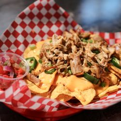 Lancaster Sports Bar - Nachos with shredded pork, cheese and jalapeño