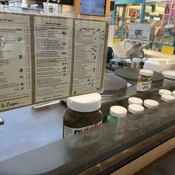 Le Crepes - Here is a menu available for customers to see. You can the crepe makers next to it. - Creperies Near Me - Jacksonville, Florida Le Crepes - Here is a menu available for customers to see. You can the crepe makers next to it. - Creperies Near Me - Jacksonville, Florida