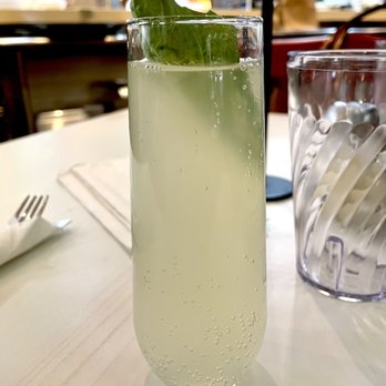 Mandola's Italian Kitchen - Lemon Basil Mimosa (Fresh basil, lemon juice, mint & Prosecco) - Bakeries Near Me - Tampa, Florida Mandola's Italian Kitchen - Lemon Basil Mimosa (Fresh basil, lemon juice, mint & Prosecco) - Bakeries Near Me - Tampa, Florida