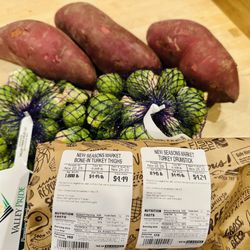 Garnet Yams Brussel Sprouts & Turkey