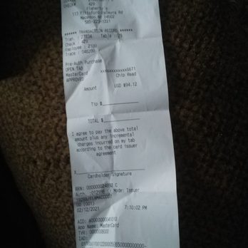 Flaherty's Macedon - This is our receipt. I was not aware my husband picked it up. Thne name of the server was Kerri D!! - American Near Me - Macedon, New York