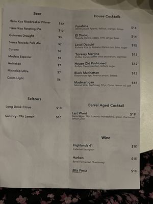 Menu photo 5 Manifest Honolulu, HI